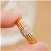 Image 2 : 18K Gold Diamond Striped Ring
