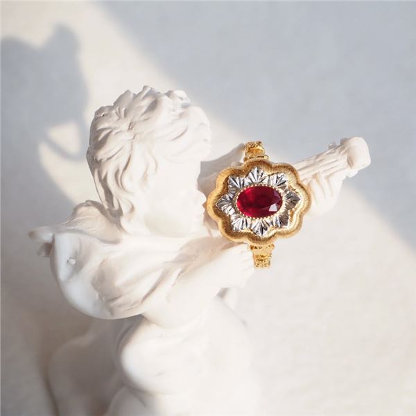 18K Gold Ruby Ring