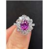 Image 1 : Natural Unheated Pink Sapphire Straight Band Ring