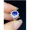 Royal Blue Sapphire Diamond Ring