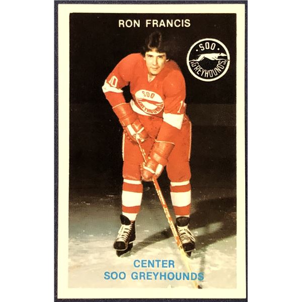 1980-81 SOO GREYHOUNDS RON FRANCIS (HOF) JUNIOR ROOKIE CARD