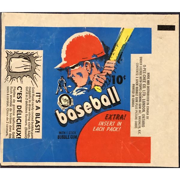 1971 O-PEE-CHEE BASEBALL WRAPPER