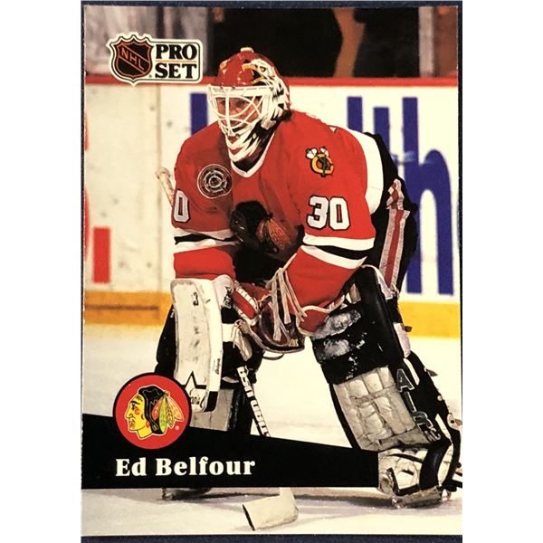 1991-92 PRO SET ED BELFOUR (HOF) ROOKIE CARD