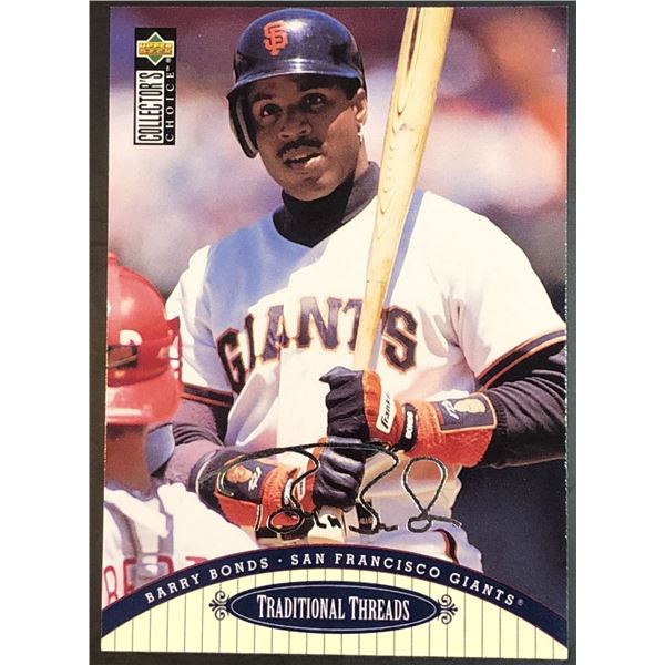 1996 UPPER DECK TRADITIONAL THREADS BARRY BONDS