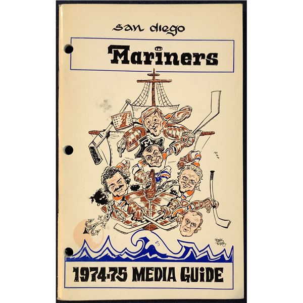 1974-75 WHA SAN DIEGO MARINERS MEDIA GUIDE