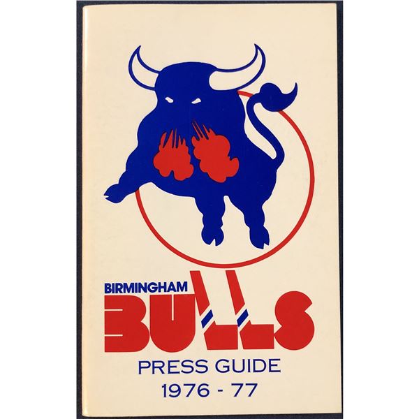 1976-77 WHA BIRMINGHAM BULLS MEDIA GUIDE