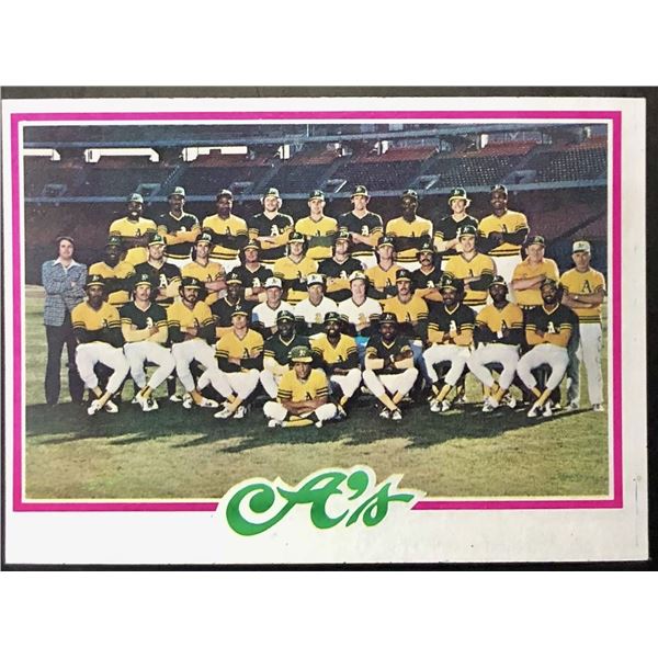 1978 TOPPS OAKLAND A'S