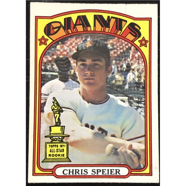 1972 O-PEE-CHEE CHRIS SPEIER ROOKIE CARD