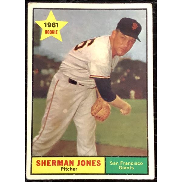 1962 TOPPS SHERMAN JONES ROOKIE CARD