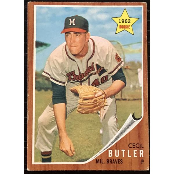 1962 TOPPS CECIL BUTLER ROOKIE CARD