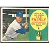 Image 1 : 1960 TOPPS RON FAIRLY ROOKIE CARD