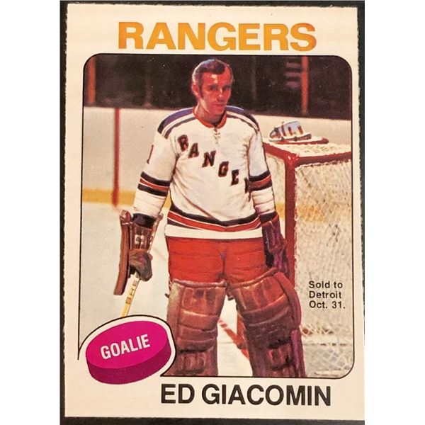 1975-76 O-PEE-CHEE ED GIACOMIN (HOF)