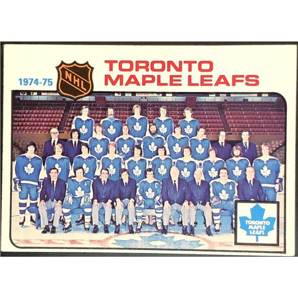 1975-76 NHL TOPPS TORONTO MAPLE LEAFS