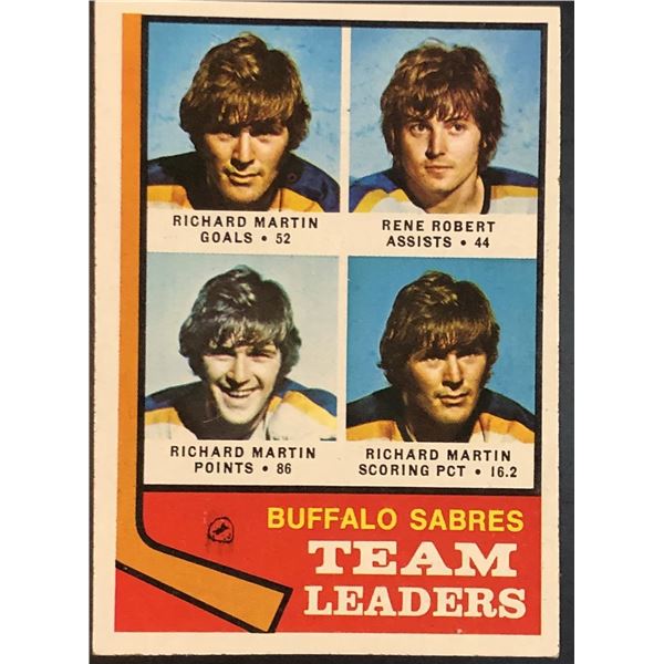 1974-75 NHL TOPPS RICHARD MARTIN (HOF)