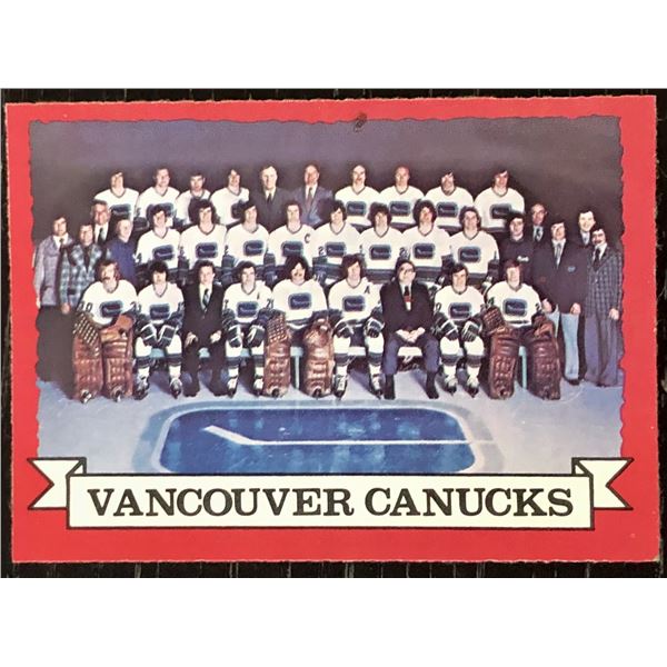1973-74 TOPPS VANCOUVER CANUCKS