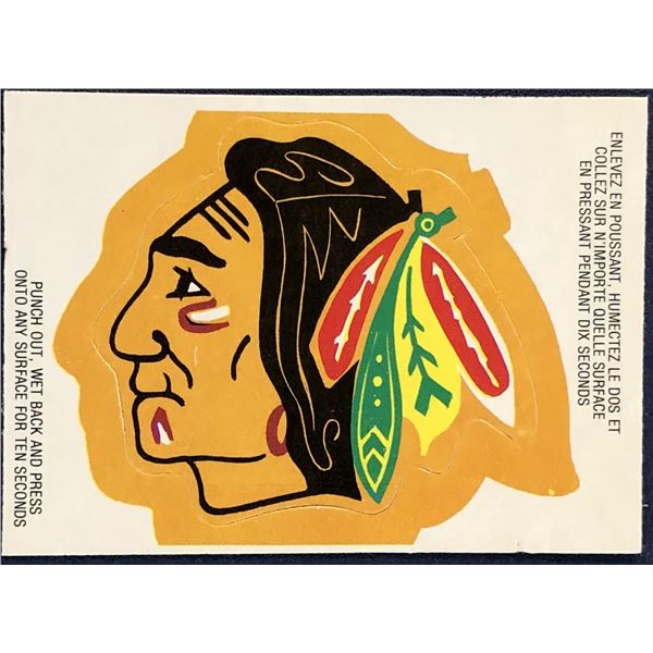 1973-74 O-PEE-CHEE CHICAGO BLACKHAWKS INSERT LOGO STICKER