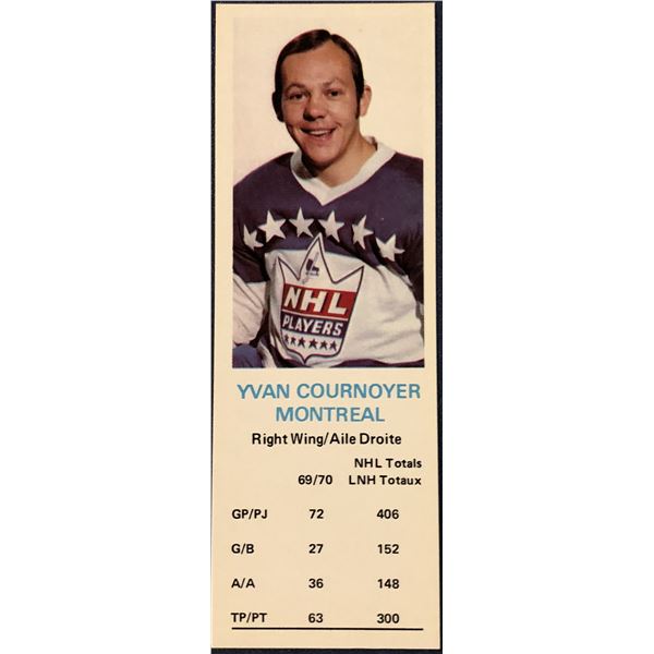 1970-71 DAD'S COOKIES YVAN COURNOYER (HOF)