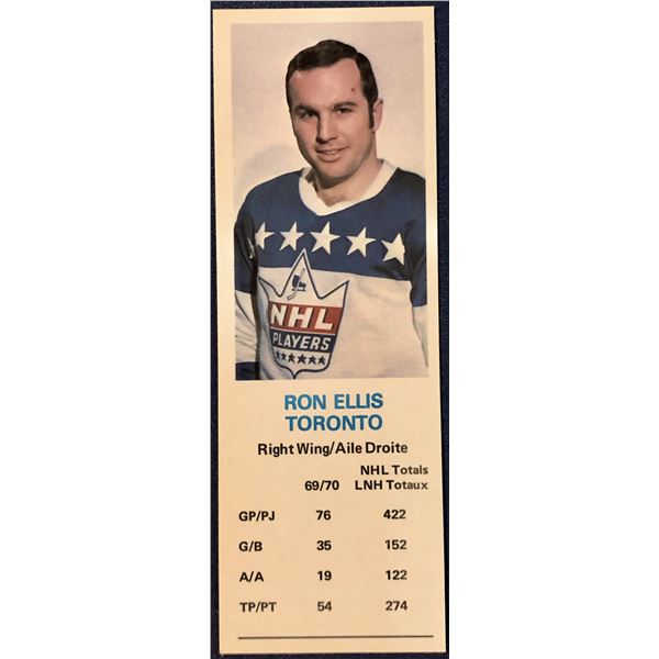 1970-71 DAD'S COOKIES RON ELLIS (HOF)