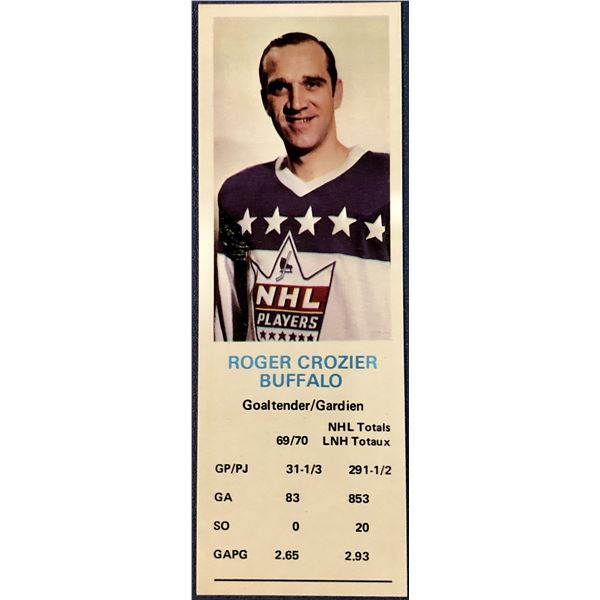 1970-71 DAD'S COOKIES ROGER CROZIER (HOF)