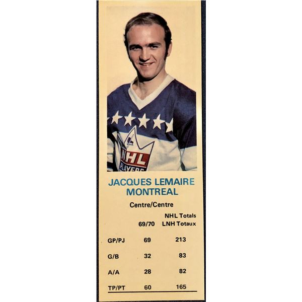 1970-71 DAD'S COOKIES JACQUES LEMAIRE (HOF)