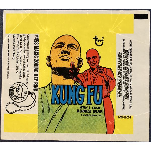 1974 TOPPS KUNG FU WRAPPER