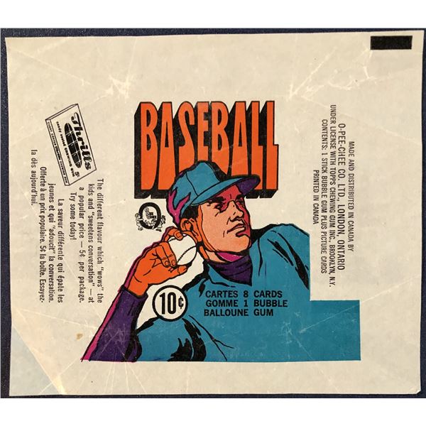 1972 O-PEE-CHEE BASEBALL WRAPPER