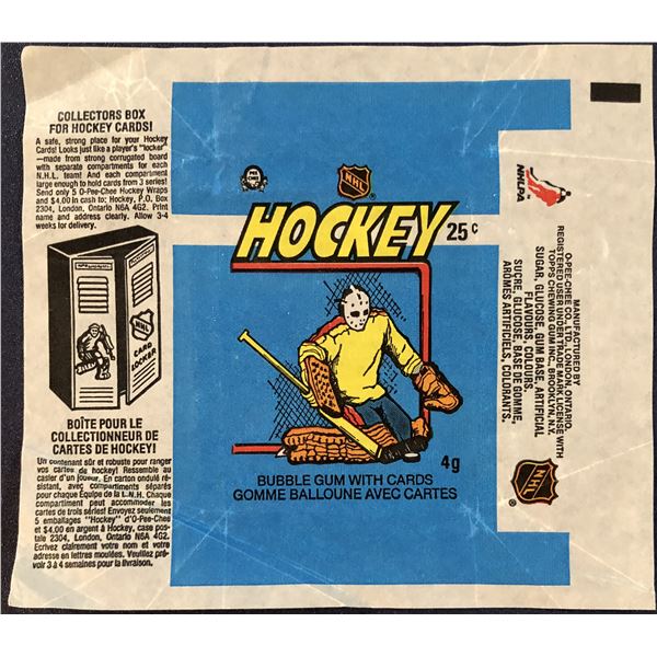 1982-83 O-PEE-CHEE NHL WRAPPER