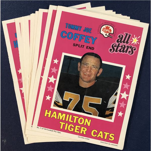 1971 O-PEE-CHEE CFL POSTERS COMPLETE SET (16)