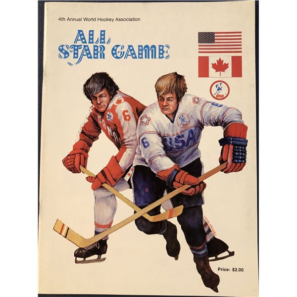 1976 WORLD HOCKEY ASSOCIATION ALL STAR GAME PROGRAM