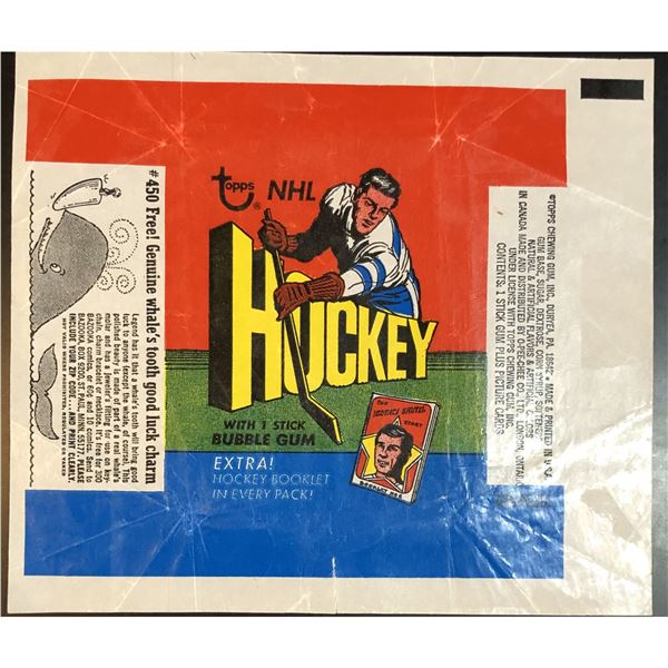 1971-72 TOPPS NHL WRAPPER