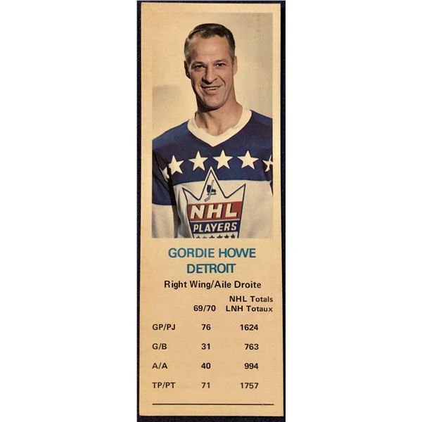 1970-71 DAD'S COOKIES GORDIE HOWE (HOF)