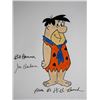 Image 1 : Fred Flintstone Hannah Barbera signed sketch