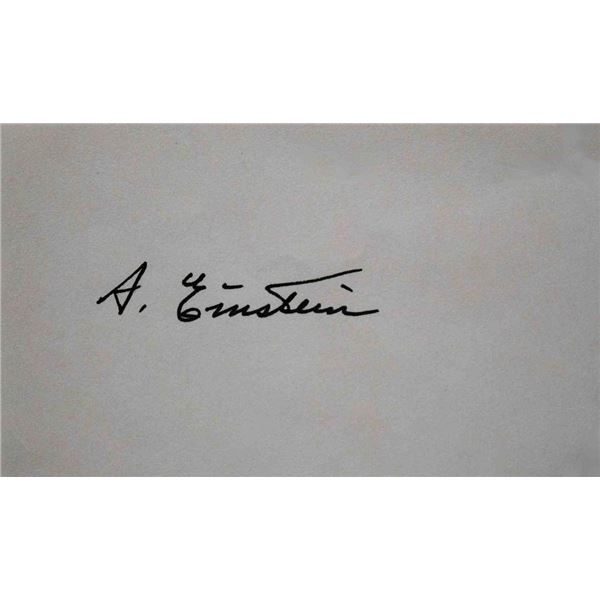 Albert Einstein signed slip