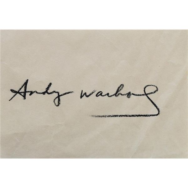 Andy Warhol signed slip