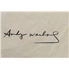 Image 1 : Andy Warhol signed slip