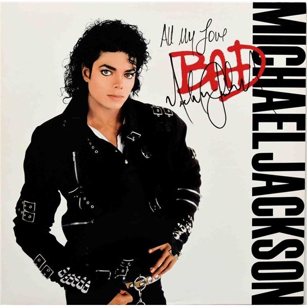Michael Jackson signed Bad album