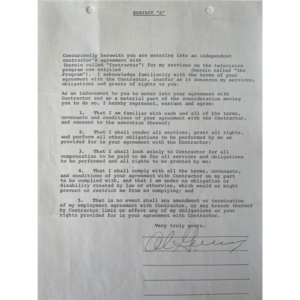 Lets Stay Together Soul Singer Al Green signed contract