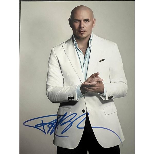 Rapper Pitbull signed photo