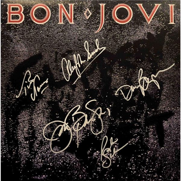 Bon Jovi signed Slippery When Wet album
