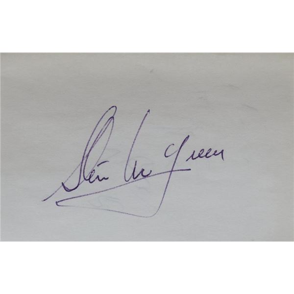 Bullit Steve McQueen signed slip