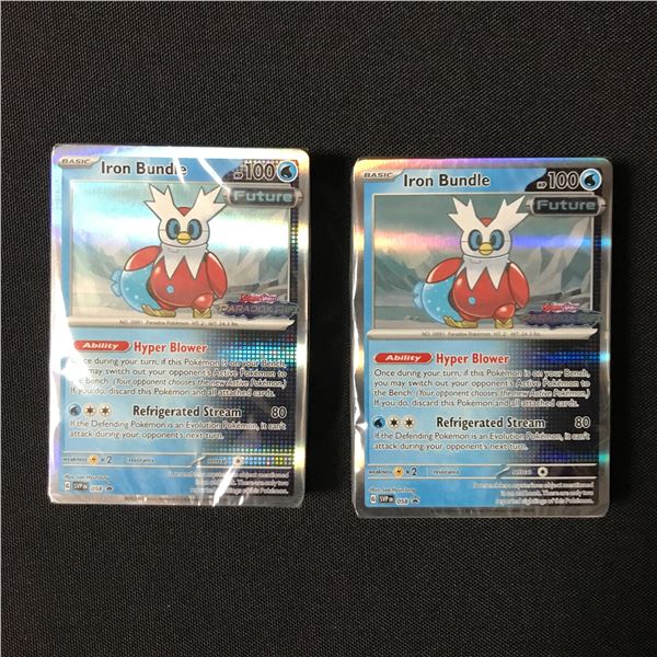 LOT OF 2 POKEMON TCG IRON BUDLE PARADIX RIFT TRADING CARDS