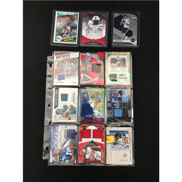 LOT OF NFL TRADING CARDS INCLUDING PATCH CARDS AND 1 SIGNED