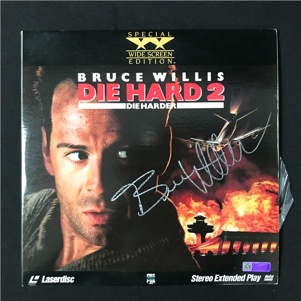 BRUCE WILLIS SIGNED DIE HARD 2 LASER DISC - CELEBRITY AUTHENTICS COA