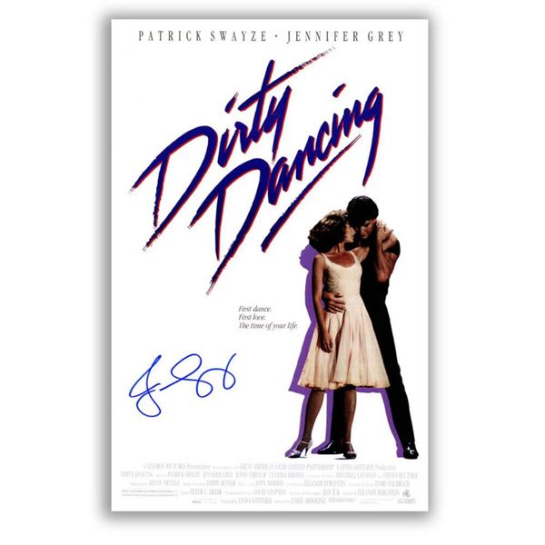 JENNIFER GREY SIGNED DIRTY DANCING 11 X 18 MOVIE POSTER - SCHWARTZ  COA