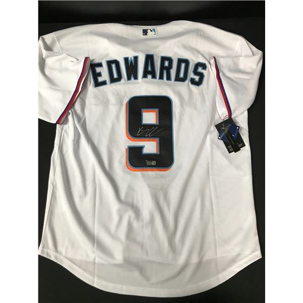 XAVIER EDWARDS SIGNED MIAMI MARLINS BASEBALL JERSEY - ACE COA