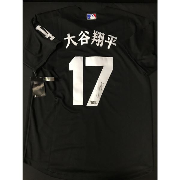 SHOHEI OHTANI SIGNED BLACK LOS ANGELES DODGERS BASEBALL JERSEY JAPANESE - ACE COA