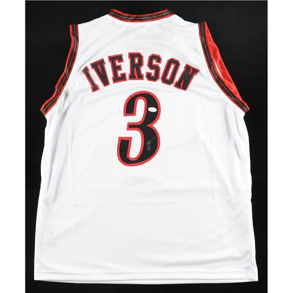 ALLEN IVERSON SIGNED PHILADELPHIA SIXERS JERSEY - JSA COA