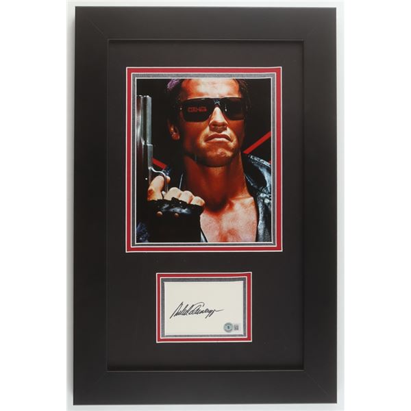 arnold schwarzenegger SIGNED AND FRAMED TERMINATOR PICTURE - BECKETT COA