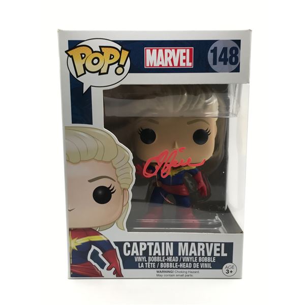 BRIE LARSON SIGNED CAPTAIN AMERICA FUNKO POP - KB COA