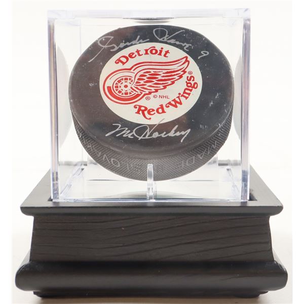 GORDIE HOWE SIGNED AND INSCRIBED 'MR.HOCKEY' PUCK IN PRESENTATION CASE - PSA COA